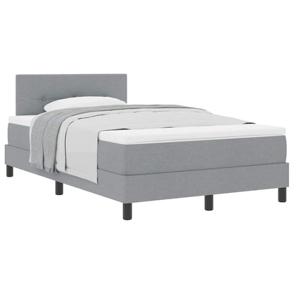 Letto a molle con materasso Grigio chiaro 120 x 200 cm Tessuto