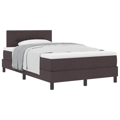Letto a molle con testiera Marrone Scuro 120 x 200 cm Tessuto | homemem39
