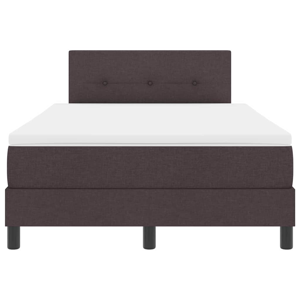 Letto a molle con testiera Marrone Scuro 120 x 200 cm Tessuto | homemem39