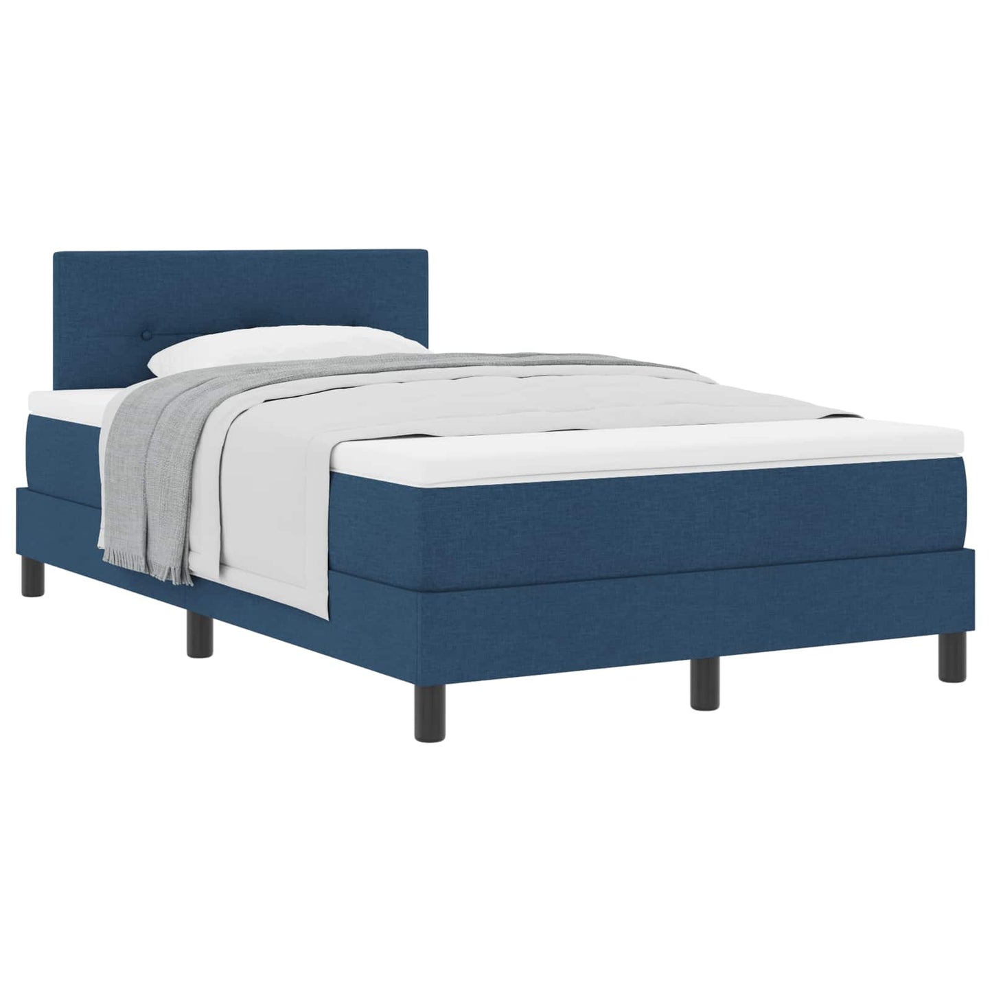 Letto a molle con testiera Blu 120 x 200 cm Tessuto | homemem39