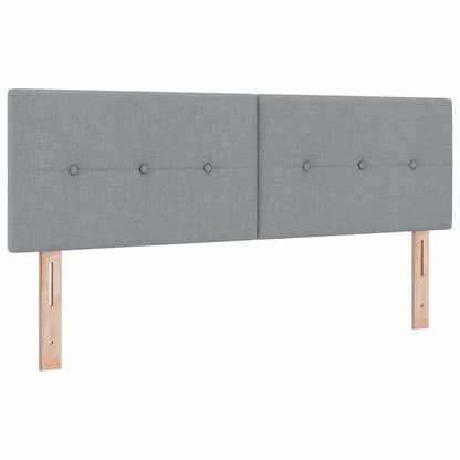 Letto a molle con materasso Grigio chiaro 140 x 190 cm Tessuto