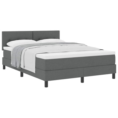 Letto a molle con testiera Grigio scuro 140 x 190 cm Tessuto | homemem39
