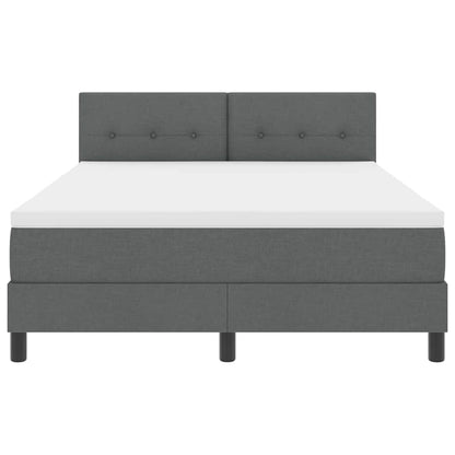 Letto a molle con testiera Grigio scuro 160 x 200 cm Tessuto | homemem39