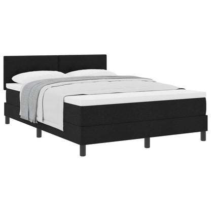 Letto a molle con testiera Nero 160 x 200 cm Tessuto | homemem39