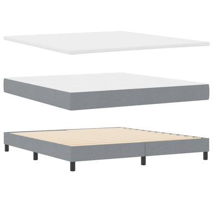 Letto a molle con testiera Grigio chiaro 180 x 200 cm Tessuto | homemem39