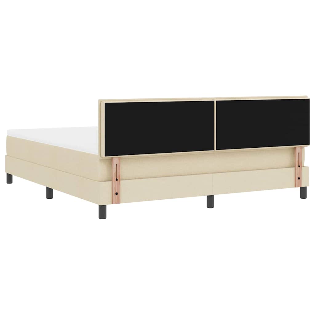 Letto a molle con testiera Crema 180 x 200 cm Tessuto | homemem39