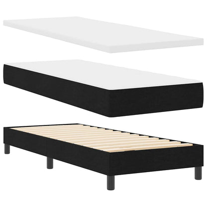 Letto a molle con testiera Nero 80 x 200 cm Tessuto | homemem39