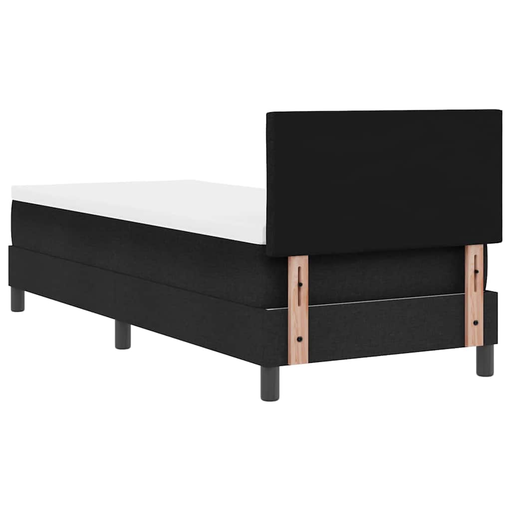 Letto a molle con testiera Nero 80 x 200 cm Tessuto | homemem39