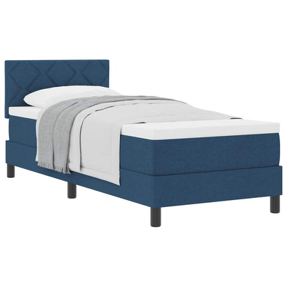Letto a molle con testiera Blu 80 x 200 cm Tessuto | homemem39