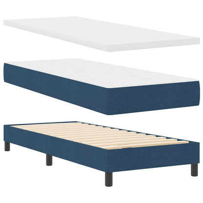 Letto a molle con testiera Blu 80 x 200 cm Tessuto | homemem39