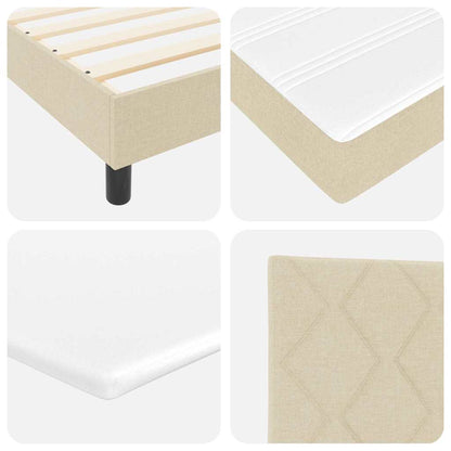 Letto a molle con cuscino Crema 90 x 200 cm Tessuto | homemem39