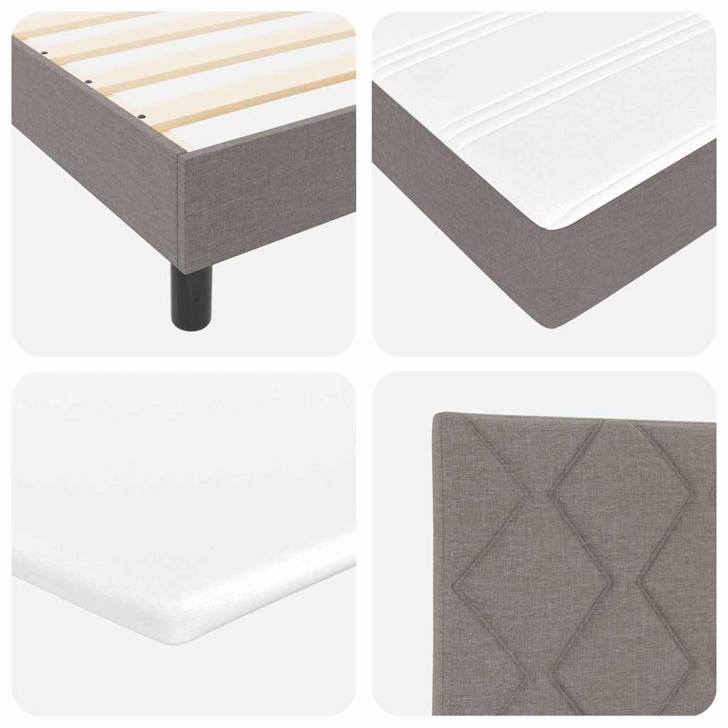 Letto a molle con testiera Talpa 100 x 200 cm Tessuto | homemem39