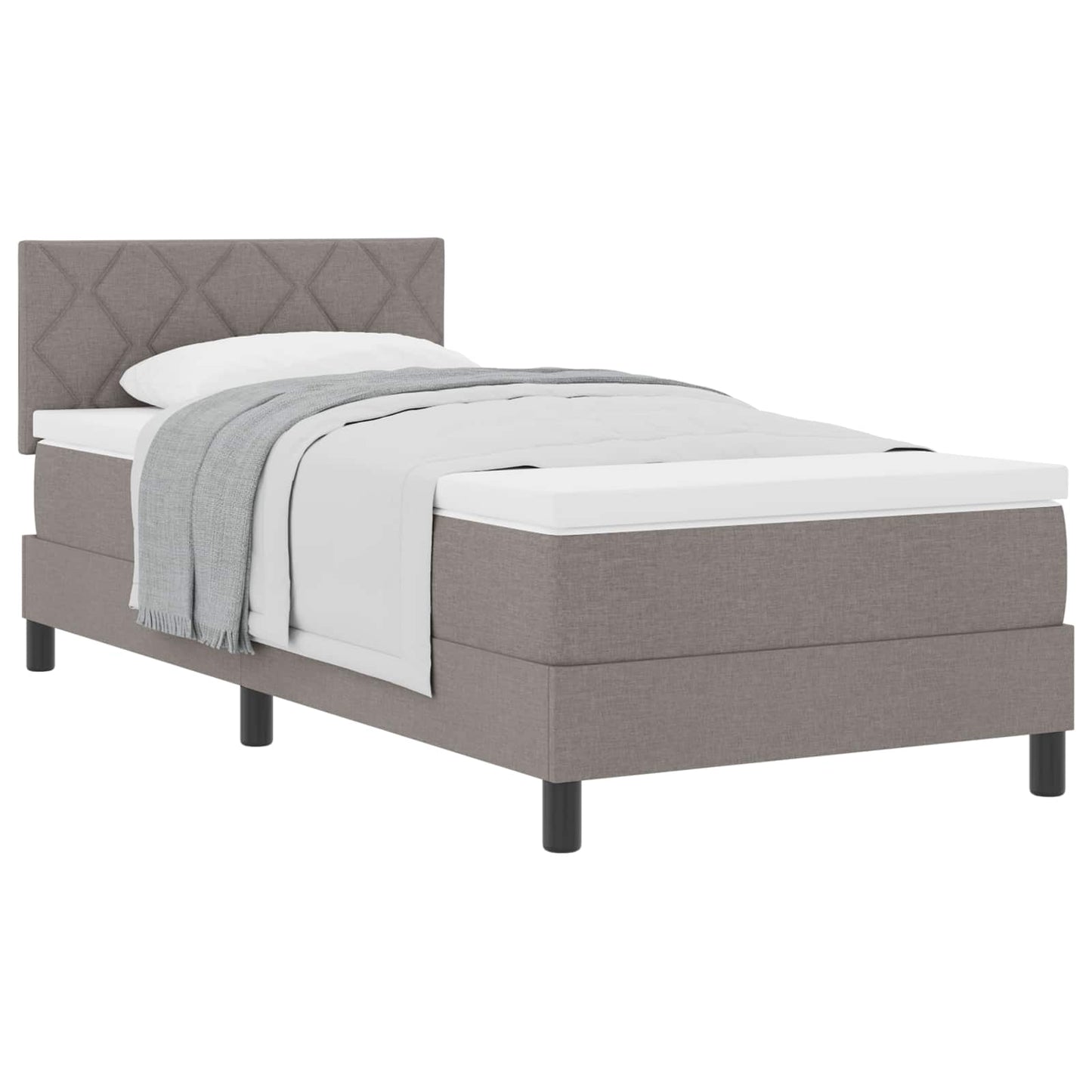 Letto a molle con testiera Talpa 100 x 200 cm Tessuto | homemem39