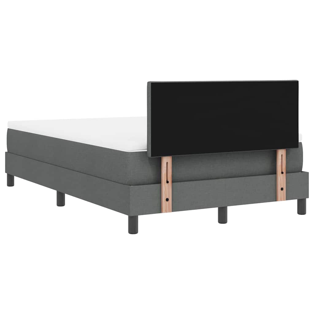 Letto a molle con testiera Grigio scuro 120 x 190 cm Tessuto | homemem39