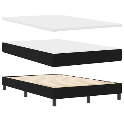 Letto a molle con testiera Nero 120 x 190 cm Tessuto | homemem39