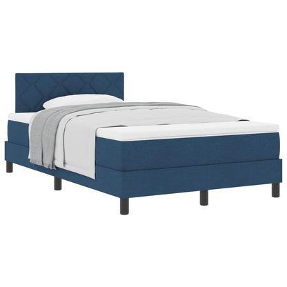 Letto a molle con testiera Blu 120 x 190 cm Tessuto | homemem39