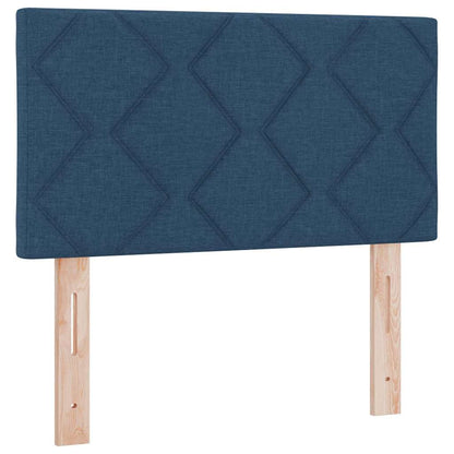 Letto a molle con testiera Blu 120 x 190 cm Tessuto | homemem39