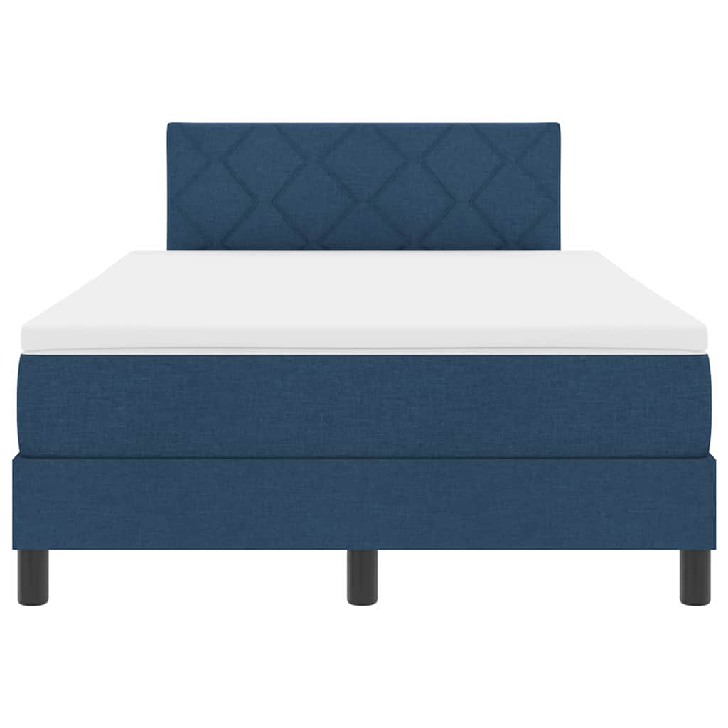 Letto a molle con testiera Blu 120 x 190 cm Tessuto | homemem39