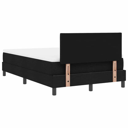 Letto a molle con cuscino Nero 120 x 200 cm Tessuto