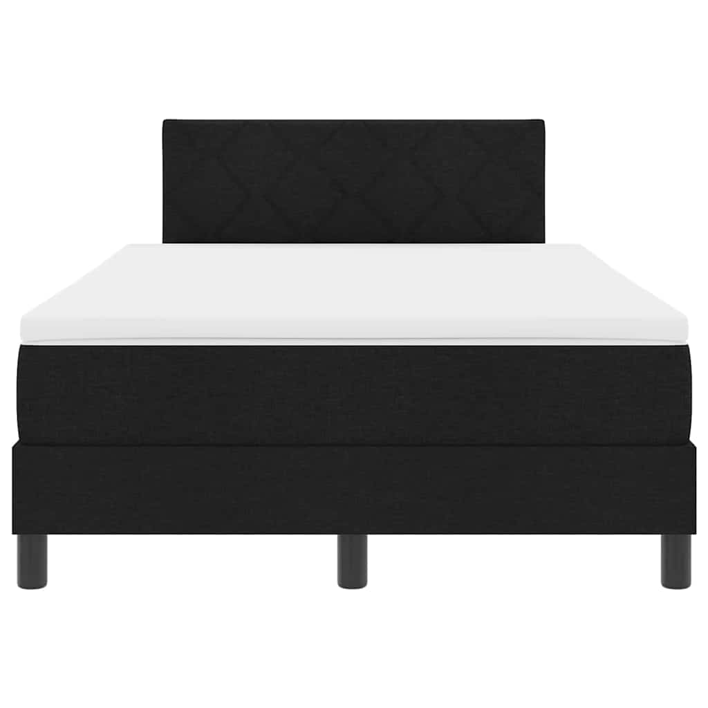 Letto a molle con cuscino Nero 120 x 200 cm Tessuto | homemem39