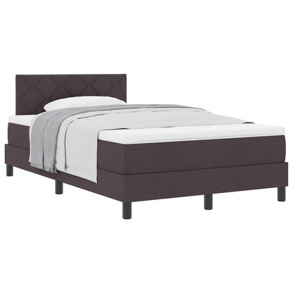 Letto a molle con cuscino Marrone Scuro 120 x 200 cm Tessuto | homemem39