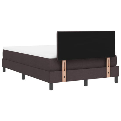 Letto a molle con cuscino Marrone Scuro 120 x 200 cm Tessuto | homemem39