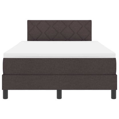 Letto a molle con cuscino Marrone Scuro 120 x 200 cm Tessuto | homemem39