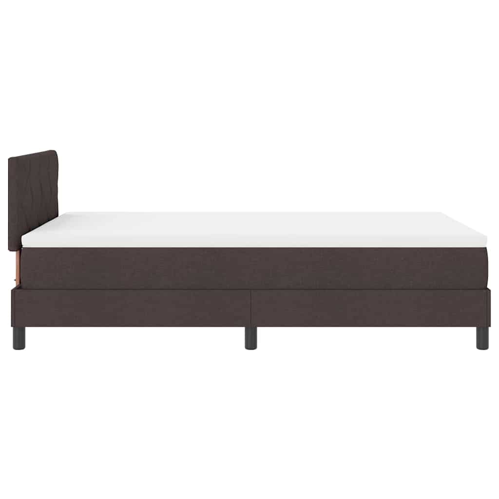 Letto a molle con cuscino Marrone Scuro 120 x 200 cm Tessuto | homemem39