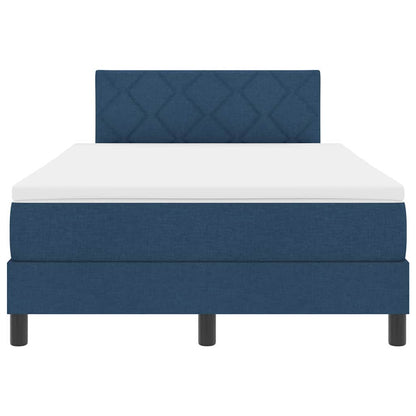Letto a molle con testiera Blu 120 x 200 cm Tessuto