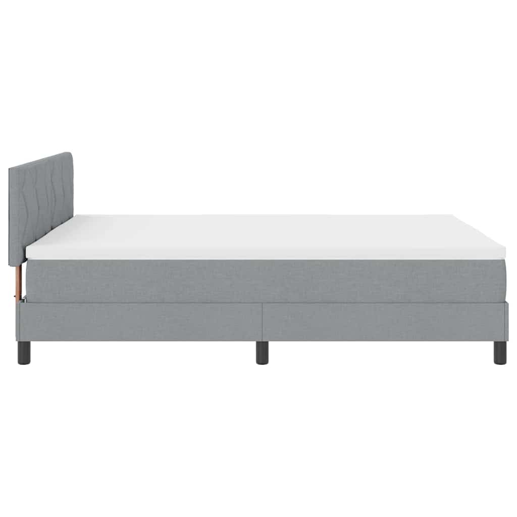 Letto a molle con testiera Grigio chiaro 140 x 200 cm Tessuto | homemem39