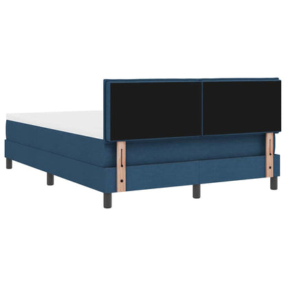 Letto a molle con testiera Blu 140 x 200 cm Tessuto | homemem39