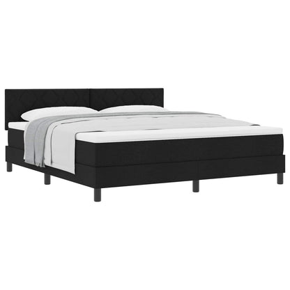 Letto a molle con testiera Nero 180 x 200 cm Tessuto | homemem39