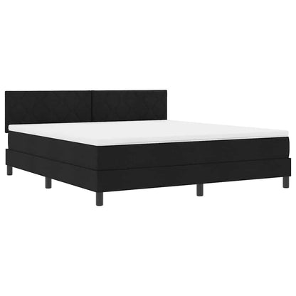 Letto a molle con testiera Nero 180 x 200 cm Tessuto | homemem39