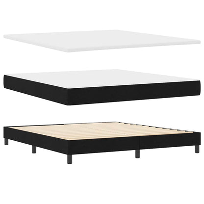 Letto a molle con testiera Nero 180 x 200 cm Tessuto | homemem39