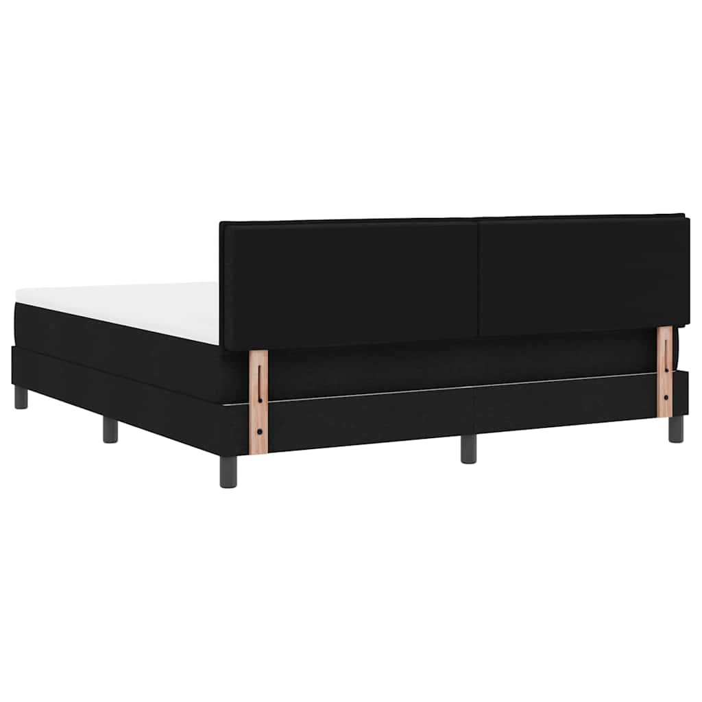 Letto a molle con testiera Nero 180 x 200 cm Tessuto | homemem39