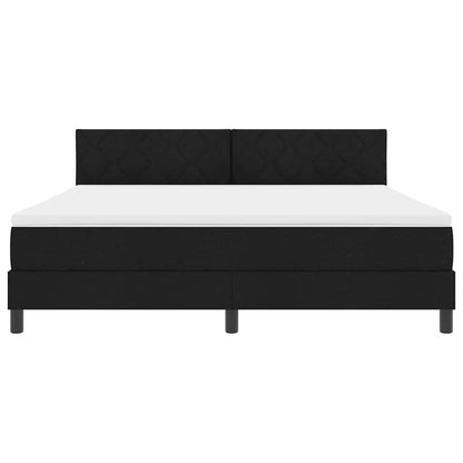 Letto a molle con testiera Nero 180 x 200 cm Tessuto | homemem39