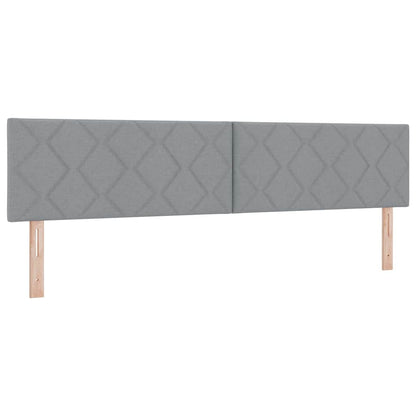 Letto a molle con cuscino Grigio chiaro 200 x 200 cm Tessuto | homemem39