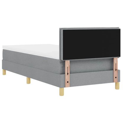 Letto a molle con cuscino Grigio chiaro 80 x 200 cm Tessuto | homemem39