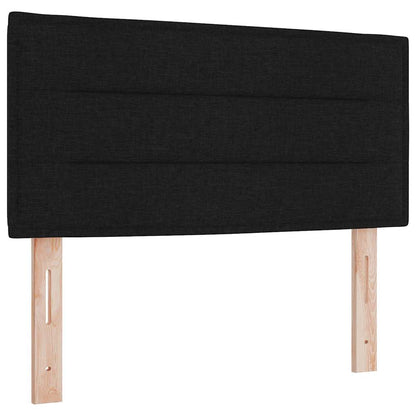 Letto a molle con cuscino con testiera Nero 80 x 200 cm Tessuto | homemem39