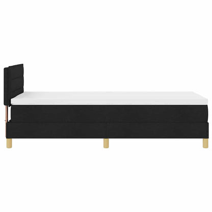 Letto a molle con cuscino con testiera Nero 80 x 200 cm Tessuto | homemem39