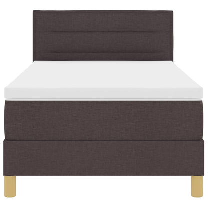 Letto a molle con cuscino Marrone Scuro 80 x 200 cm Tessuto | homemem39