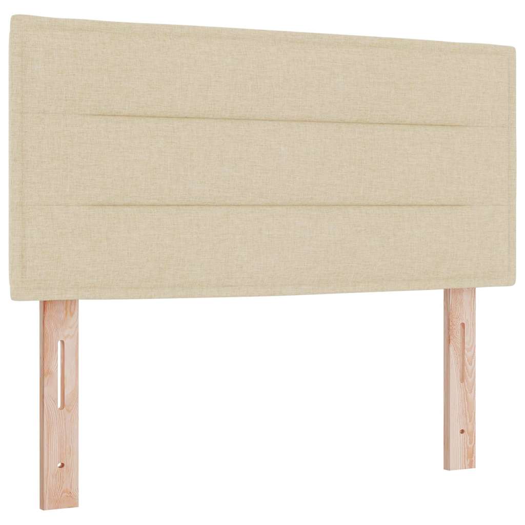 Letto a molle con cuscino Crema 80 x 200 cm Tessuto | homemem39