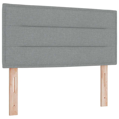 Letto a molle con cuscino Grigio chiaro 90 x 190 cm Tessuto | homemem39