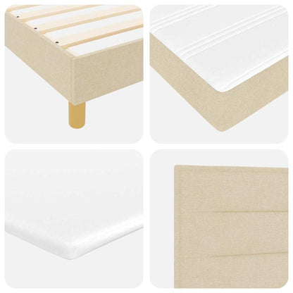 Letto a molle con cuscino Crema 90 x 190 cm Tessuto | homemem39