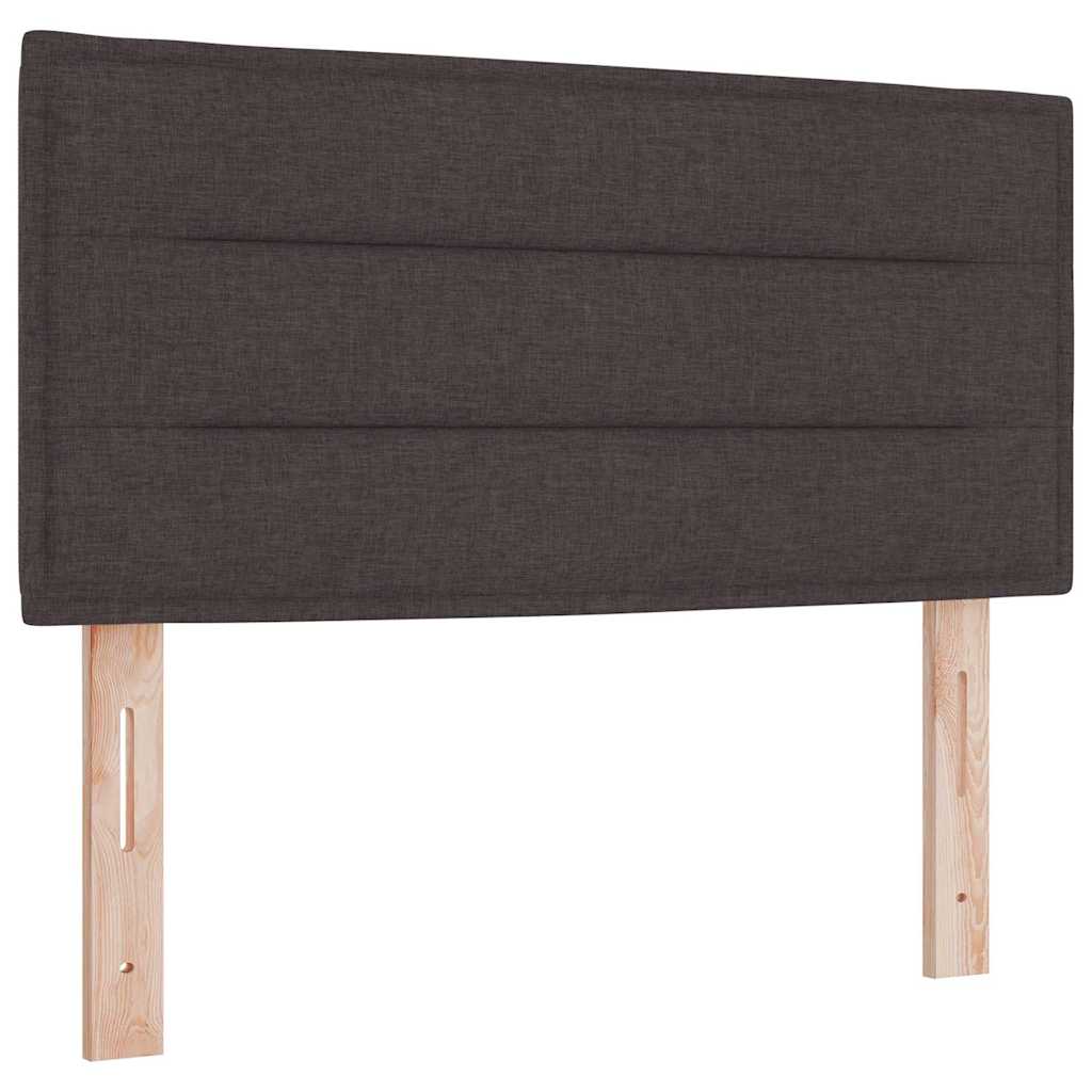 Letto a molle con cuscino Marrone Scuro 90 x 200 cm Tessuto | homemem39