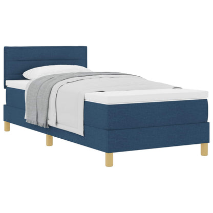 Letto a molle con cuscino con testiera Blu 90 x 200 cm Tessuto | homemem39