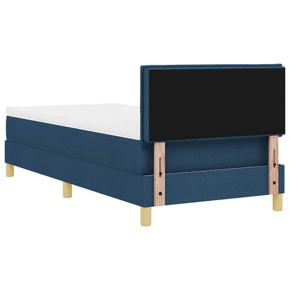 Letto a molle con cuscino con testiera Blu 90 x 200 cm Tessuto | homemem39