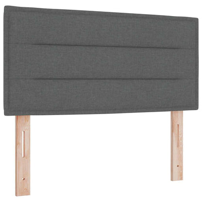 Letto a molle con cuscino Grigio scuro 100 x 200 cm Tessuto | homemem39