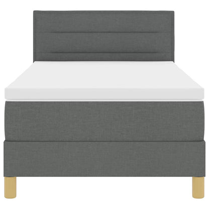 Letto a molle con cuscino Grigio scuro 100 x 200 cm Tessuto | homemem39