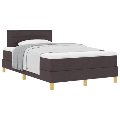 Letto a molle con cuscino Marrone Scuro 120 x 190 cm Tessuto | homemem39